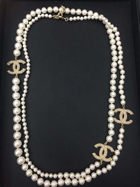 i love chanel necklace|chanel pearl necklaces for women.